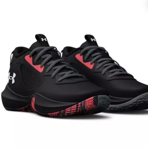 Under Armour 2022 Lockdown 6 GS 'Black Blitz Red' boys youth sneakers - Picture 2 of 11